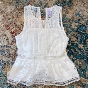 White crochet tank top